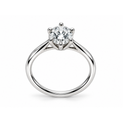 Pre Owned 18ct White Gold Diamond Solitaire ZC38